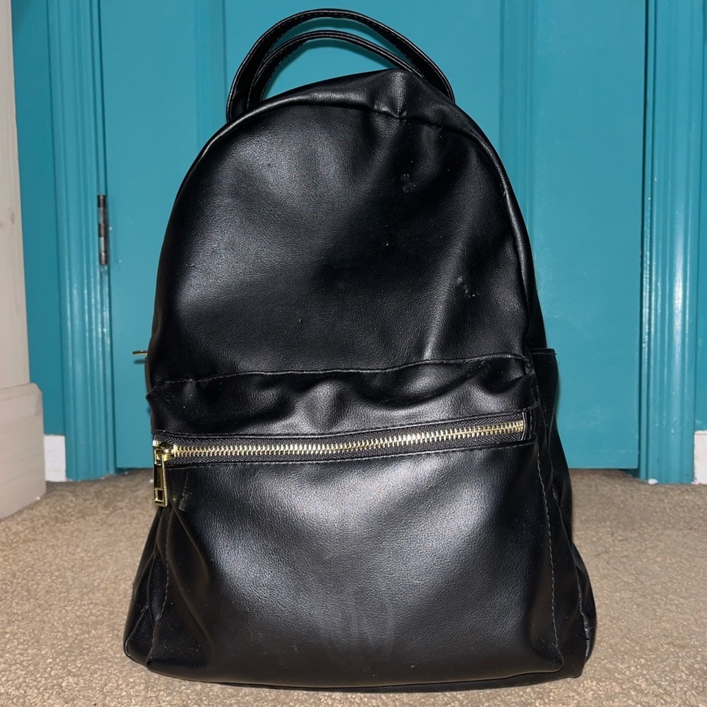 Simple Black Backpack - image 1